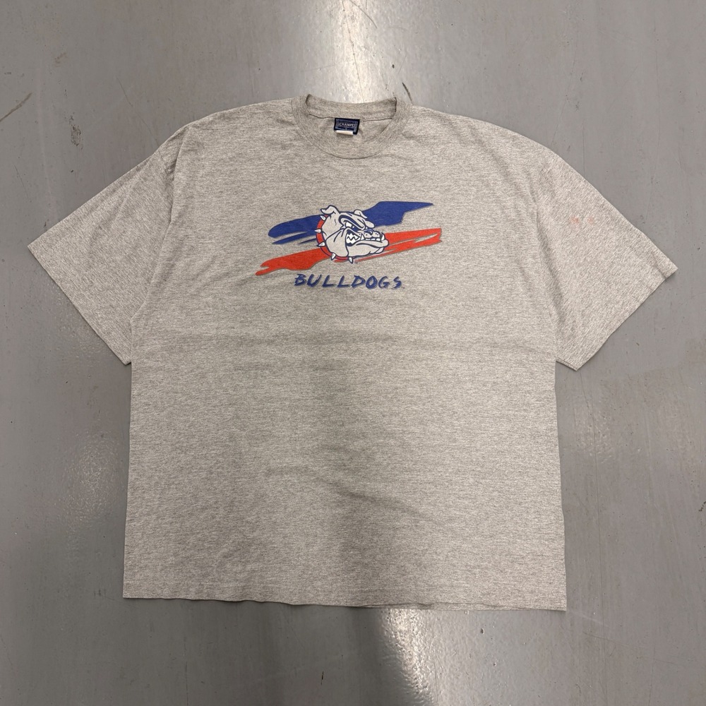 Champs Sports Bulldogs Graphic T-Shirt Mens XXL‎ Heather Gray Short Sleeve Tee